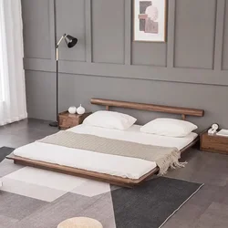 Cama japonesa de madeira personalizável para crianças, cama preguiçosa clássica minimalista simples, design Princess Letter, móveis modernos