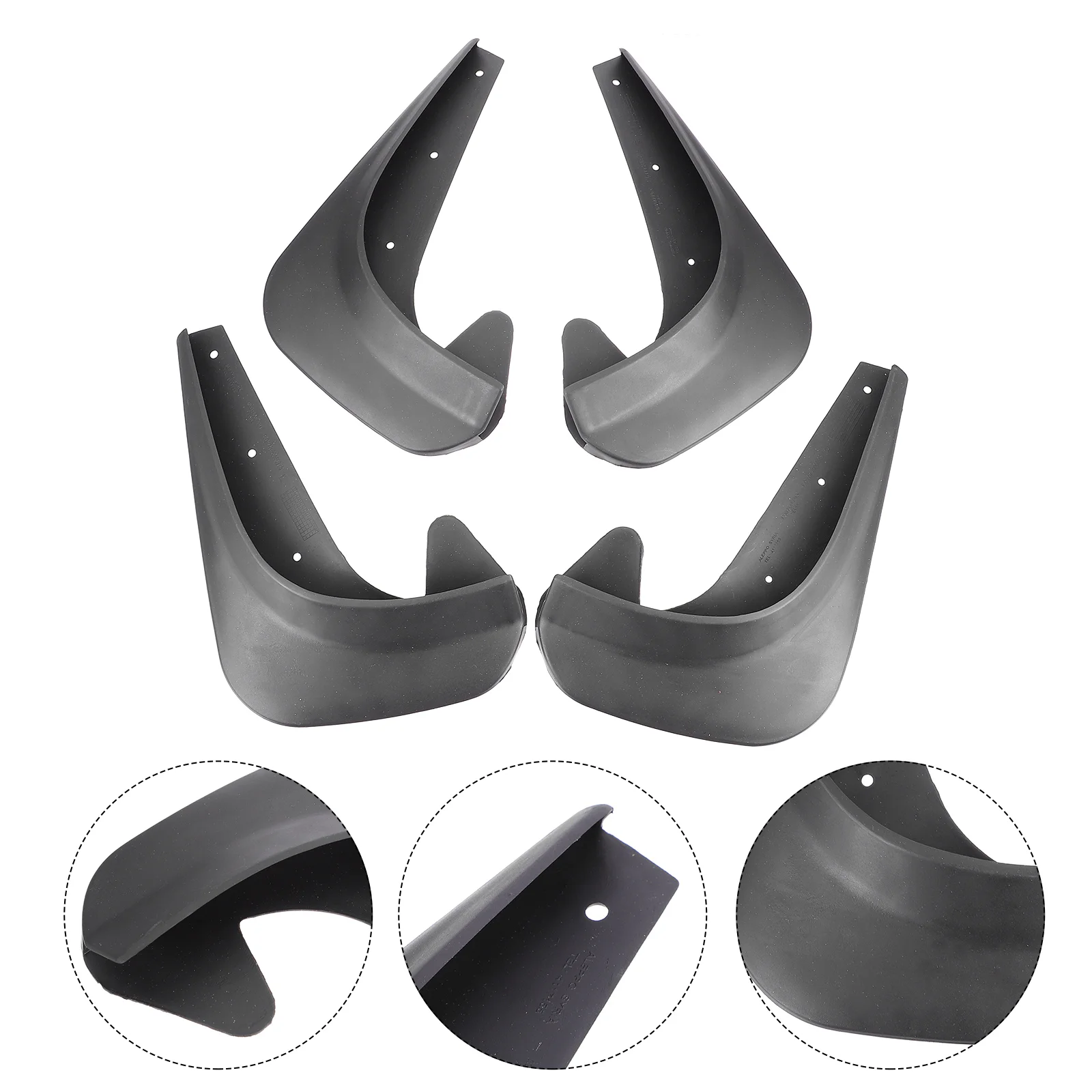 

4 Pcs Versatile Mudguards Useful Flaps Vehicle Universal Practical Car Plastic Automobile Wheel Protector