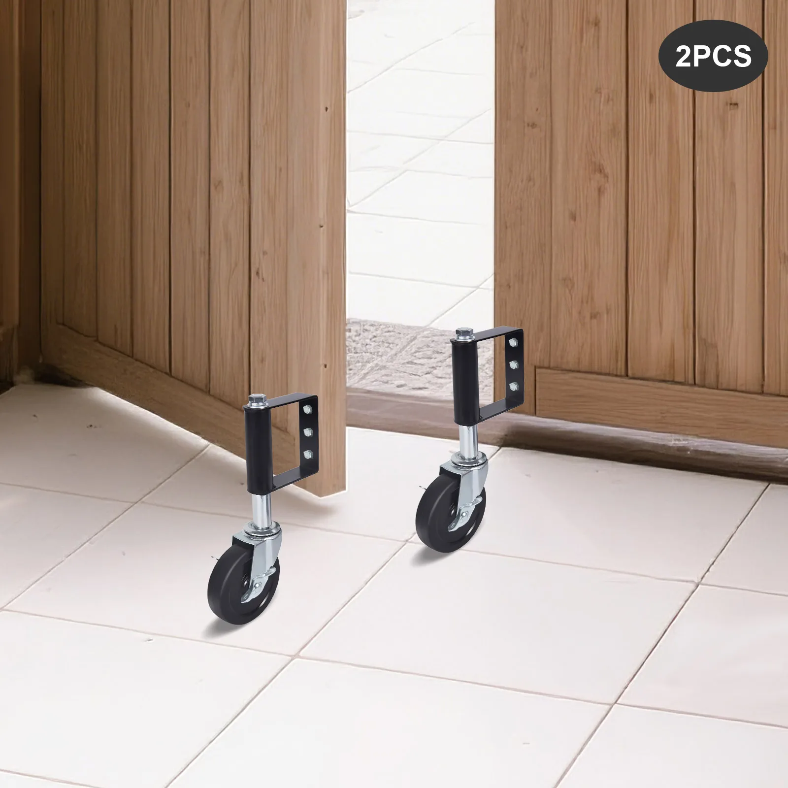 Rouleau de porte de 5 pouces, capacité jusqu'à 100 kg, 360° °   Roues de portail pivotantes, roues de portail robustes, roue de support pour portails battants