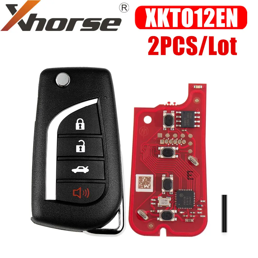 

Xhorse XKTO12EN проводной дистанционный ключ 2-го поколения TOY.T Style Flip 4 кнопки английская версия 2 шт.