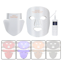 LED Light Therapy Face Neck Mask Facial Skin Care Device 4 Colors 630nm 850nm Infrared Red Light Therapy Mask Skin Rejuvenation