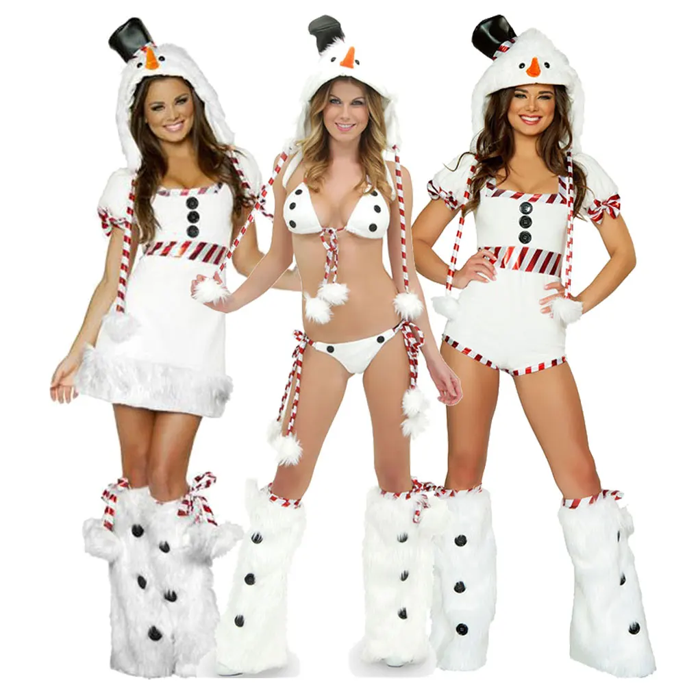 حفلة عيد الميلاد مثير سنو وايت البطريق الزي مجموعة كاملة تأثيري حلي عيد الميلاد ملكة جمال ثلج فستان بتصميم حالم عيد الميلاد حفلة سانتا كلوز مجموعة