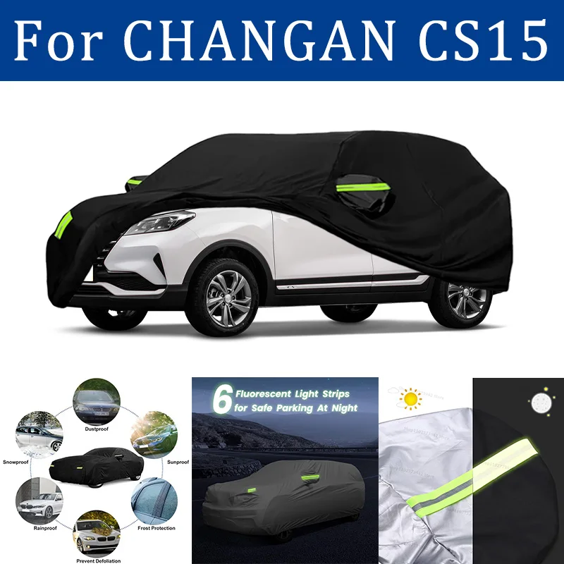 

For CHANGAN CS15 Car Cover Car Waterproof All Weather Automobiles Full Exterior Covers - Sun-proof Outdoor Anti scratch