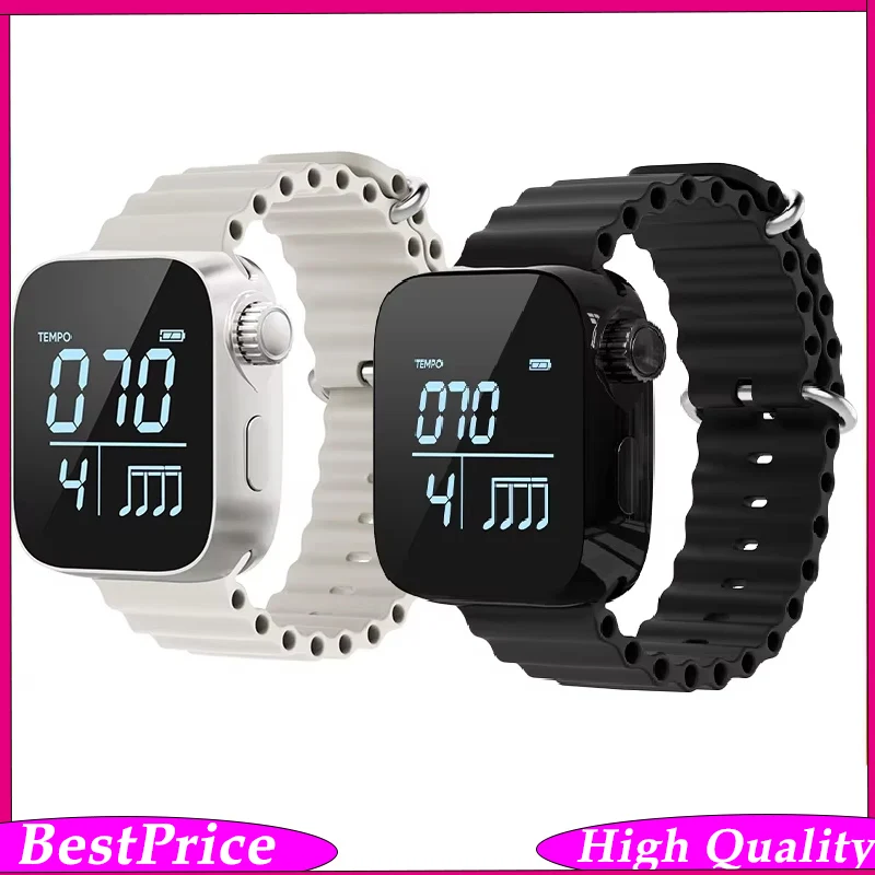 

Adjustable Strap Wearable Vibrating Metronome Watch for Running Music Practice - Suitable for Guitar Drums Violin Piano Cello