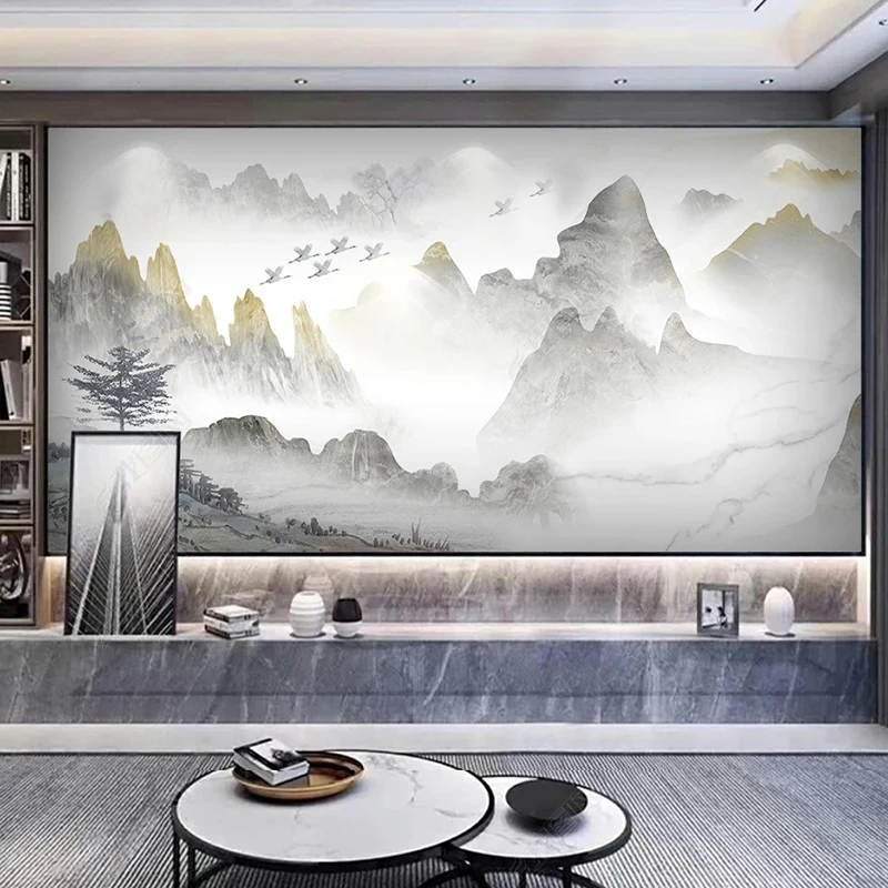 

Custom 3D Wall Murals Wallpaper New Chinese Ink Landscape For Bedroom Photo Wall Paper Home Decor Papel De Parede 3D Paisagem