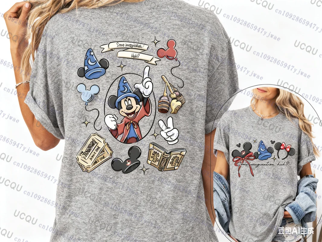 2026 Coquette القوس ميكي الساحر بعض الخيال هوه التي شيرت الخريف موضة القطن الرياضة ملابس نسائية عادية عادية التي شيرت #4