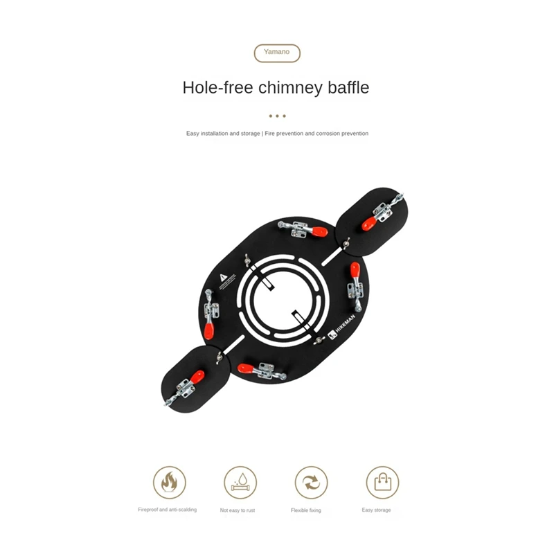 HIKEMAN-مقبس موقد مقاوم للهب عالي مع فتحة مدخنة ، خيام مقاومة للحريق ، واقية ، مناسبة للمشي لمسافات طويلة ، في الهواء الطلق ، مدفأة