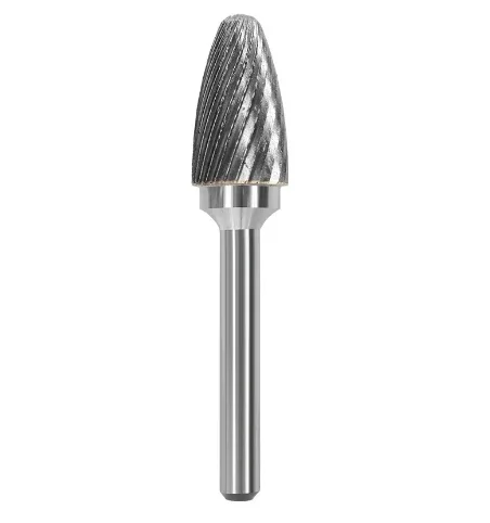 6mm F Type Head Tungsten Carbide Rotary File Tool Drill Milling Carving Bit Tools Point Burr Die Grinder Abrasive for Metal Wood