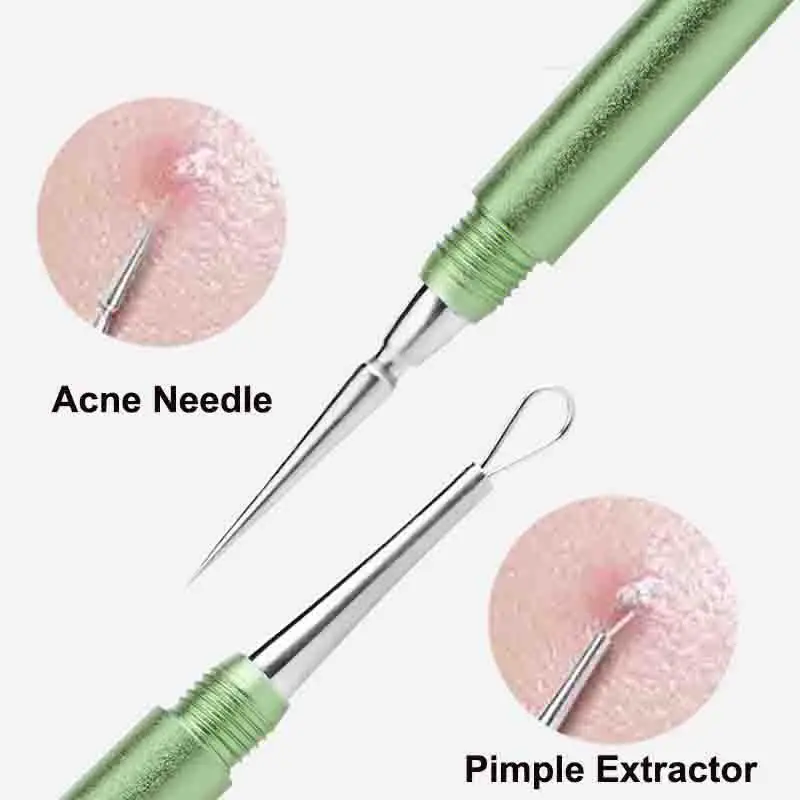 1 stks Mee-eter Comedo Acne Puistje Smet Extractor Remover Rvs Naalden Verwijderen Gereedschap Gezicht Huidverzorging Porie Cleaner