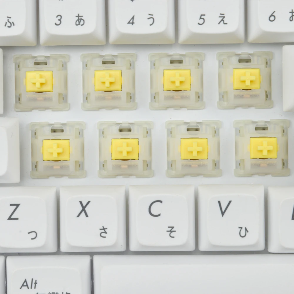 110pcs Keyboard switches for MX Mechanical Keyboards Gateron Milky Yellow switches pro, pre lubed 5 pin