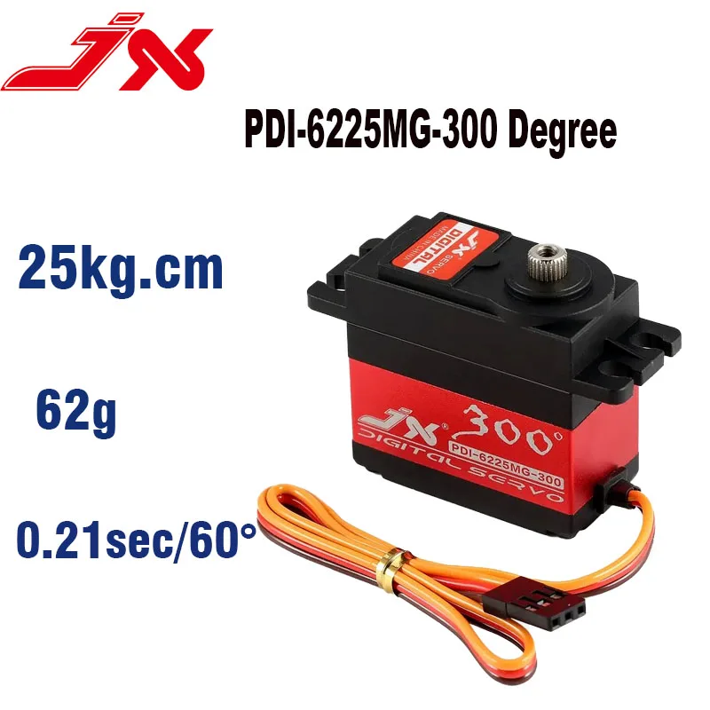 JX PDI-6225MG-300 300 Degree 25KG High Torque High Precision Metal Gear Digital Standard Servo For RC Car Robort Arm Helicopter