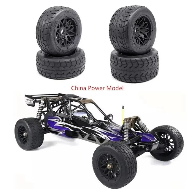 TARMAC BUSTER Front & Rear On Road Wheel and Tire Thicken Tyre for 1/5 Scale HPI KM Rovan BAJA 5B SS