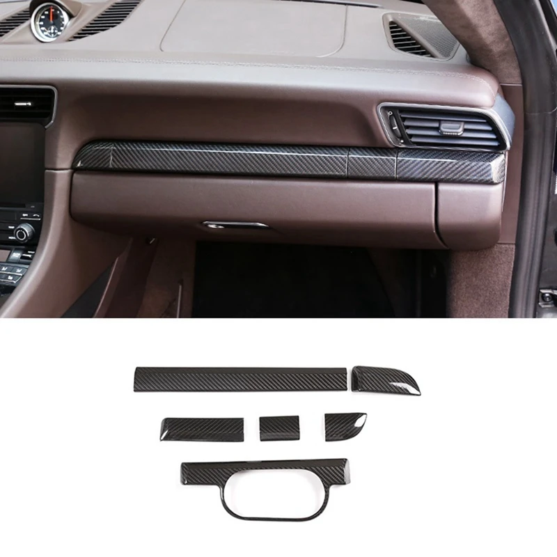 

For Porsche 911 718 2011-2018 Dry Carbon Fiber Central Control Instrument Panel Trim Sticker Decoration Car Replacement