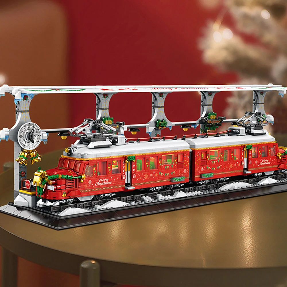 MOC-Juego de bloques de construcción de modelo de tren, 2822 Uds., crear obras maestras arquitectónicas para decoración de habitación, regalos de cumpleaños perfectos