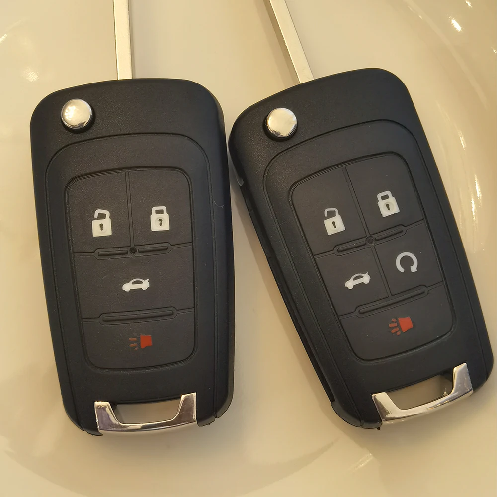 YOCASTY Remote Flip Key Shell สําหรับ Chevrolet Cruze Lova Camaro Impala Spark Opel เปลี่ยนรถเชลล์ 2 3 4 5 ปุ่ม