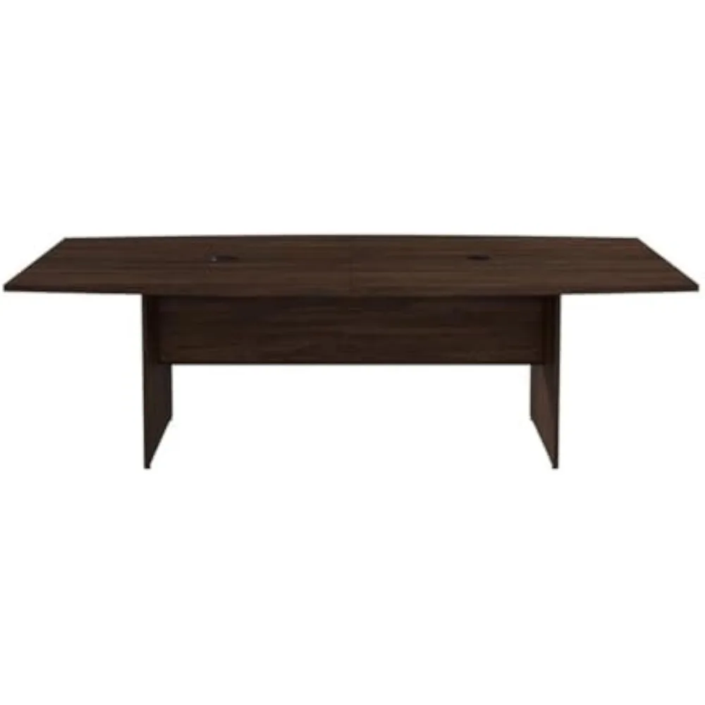95" Boat Shaped Engineered Wood Conference Table in Black Walnut