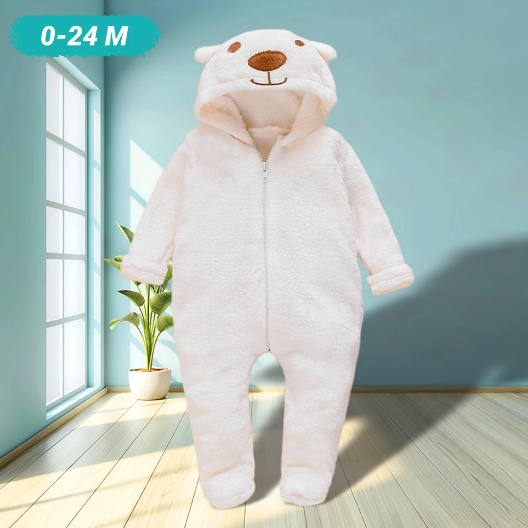 

New Cute BABY Newborn Baby Girl Clothes Long Sleeve Hoddies Zipper Romper Autumn Winter Wear Baby Clothing 0-18M