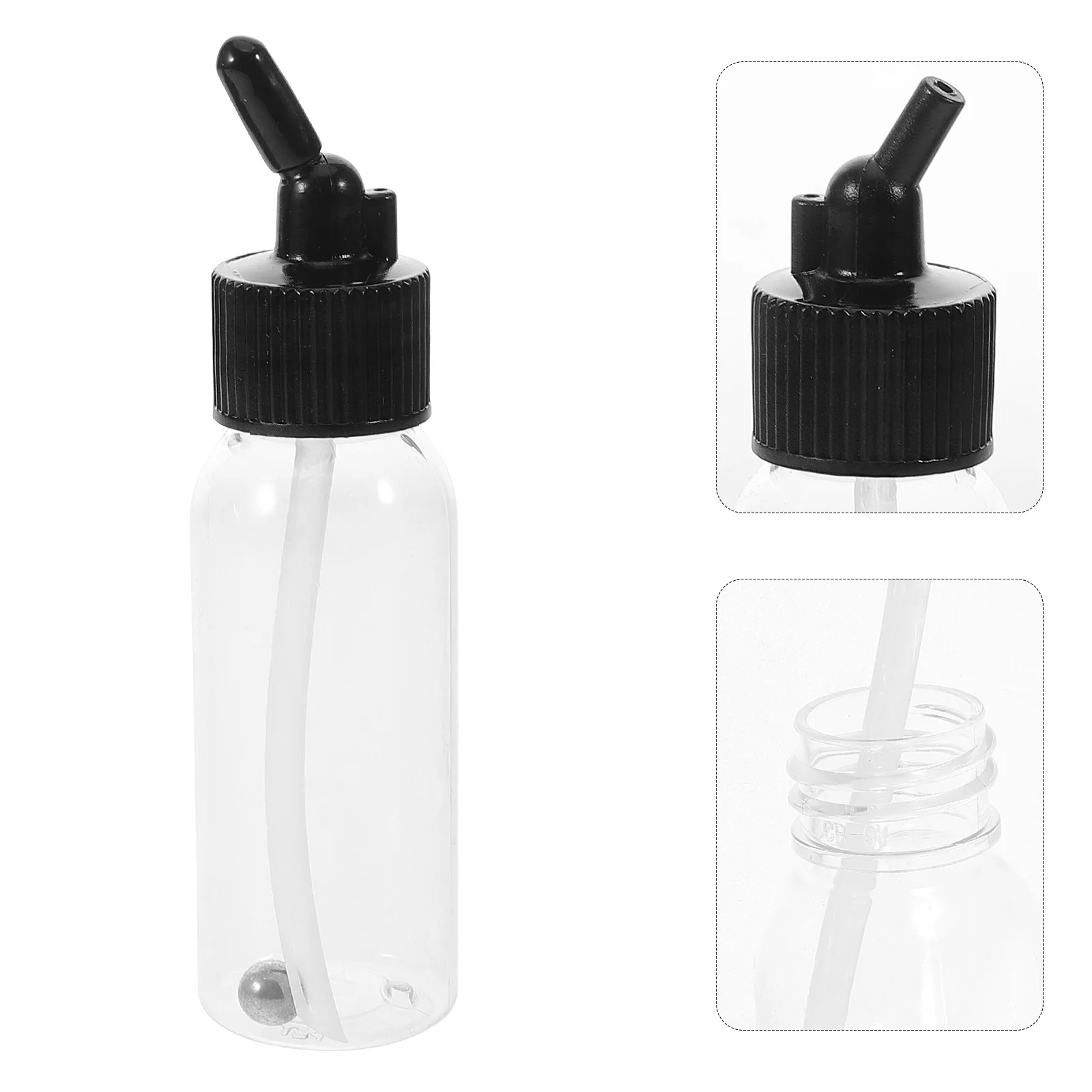 

10pcs Airbrush Bottle 30ml Bottom Suction Sealed Reusable Plastic Color Paint Bottles for Electric Airbrush Supplies