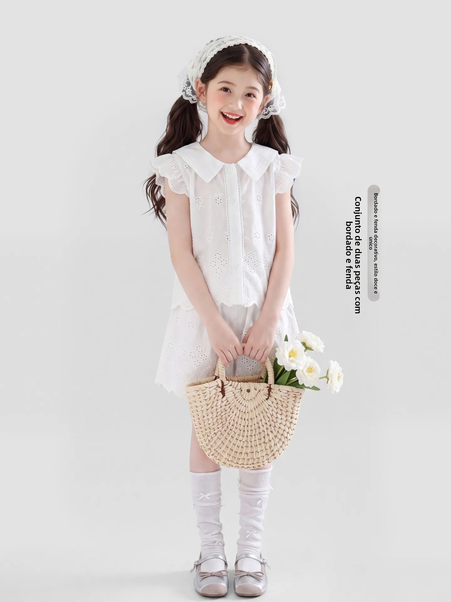 completo-estivo-per-bambine-set-due-pezzi-bianco-con-ricami-in-pizzo-traspirante-e-ad-asciugatura-rapida-materiale-leggero-e-fresco