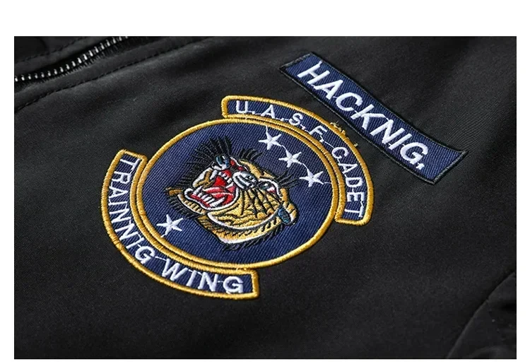 Neue Winter-Baumwoll-Fliegerjacken für Herren mit Mehreren Taschen, Modische Bomberjacken für Junge Männer, Lässige Qualitäts-Oberbekleidung – Detail 5