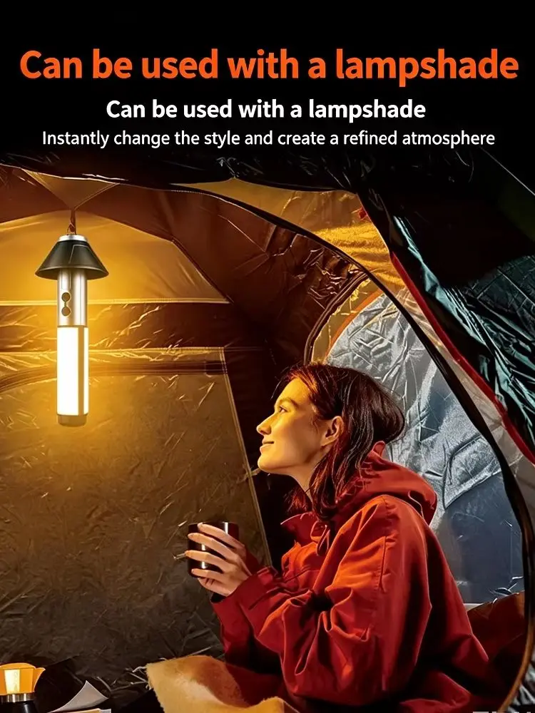 Portable Foldable Camping Tent Lamp USB Rechargeable Emergency Work Floodlight for Outdoor Camping Hiking image 4