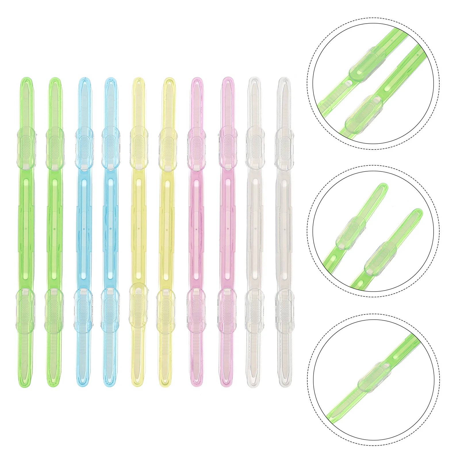 20 قطعة مقاطع الموثق البلاستيك تجليد الكتب كليب الثقيلة لوازم مكتبية لربط الورق فضفاضة ورقة لقط خفيفة الوزن #3