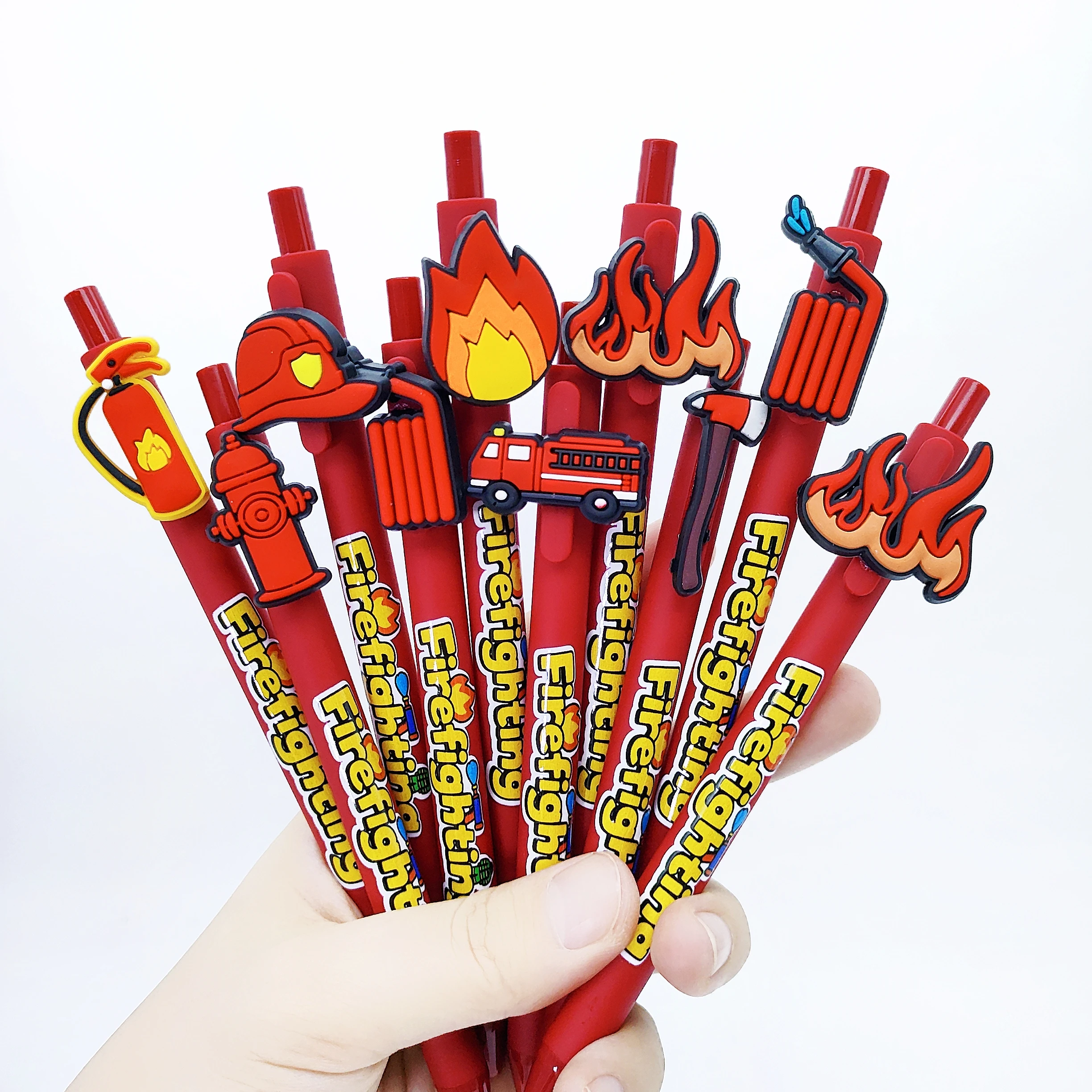 

8/16PCS fire series ballpoint pen, student writing ballpoint pen, suitable for gift giving, office writing press ballpoint pen.