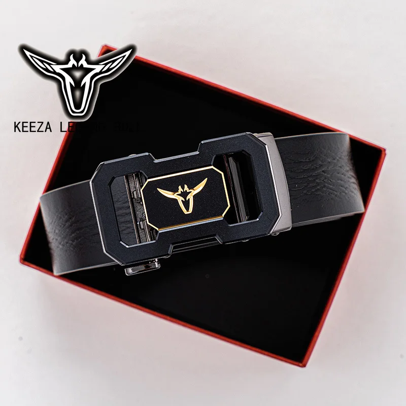 

KEEZA LEGEND BULL Top Layer Cowhide Leather Belts For Men Fashionable Luxurious Design Manufactor Direct Sales