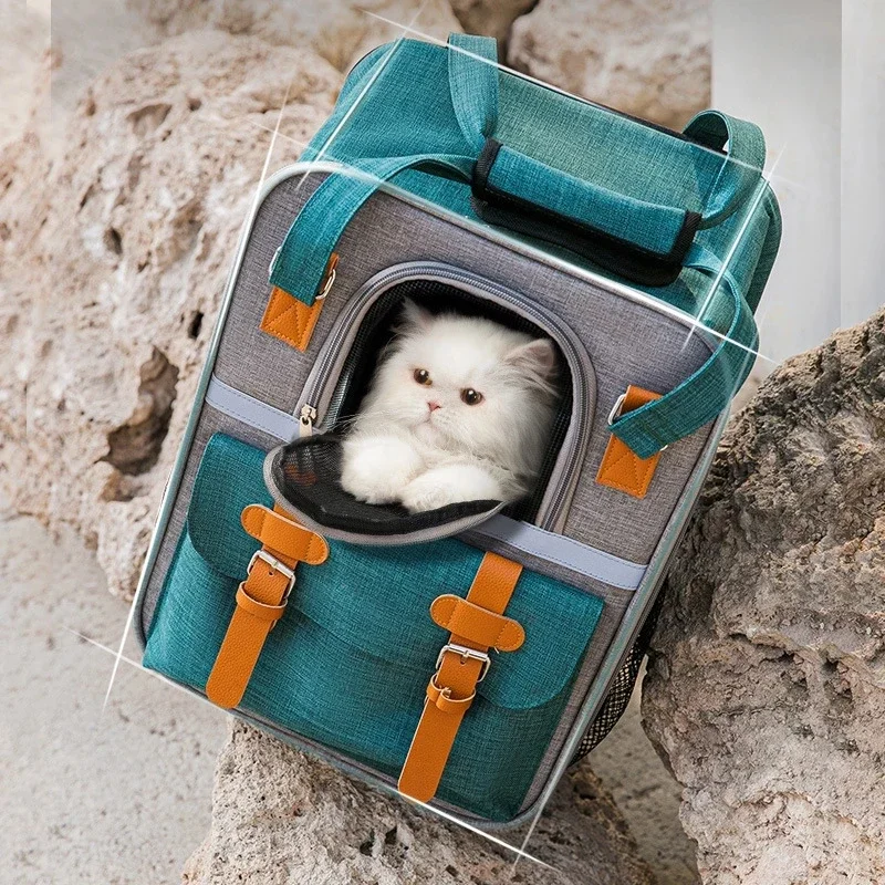 Cat bag pet backpack outside portable Hiking pet bag cat breathable backpack pet carrier bag