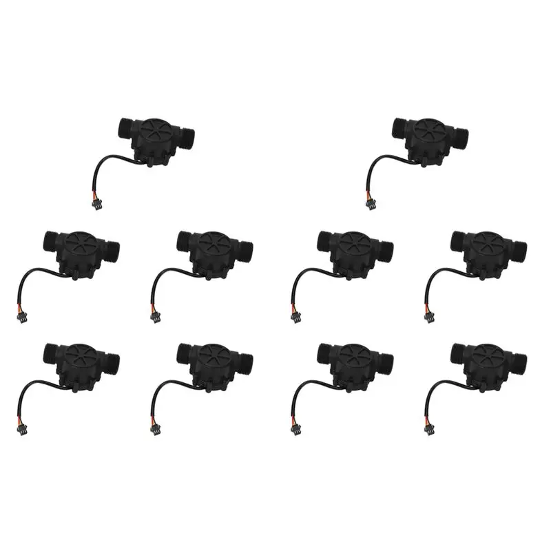

Датчик расхода воды BAAJ-10Pcs DN25 DC3.5-24V 1 дюйм 2-100 л/мин, расходомер Холла для тепловых насосов и водонагревателей, счетчик-переключатель