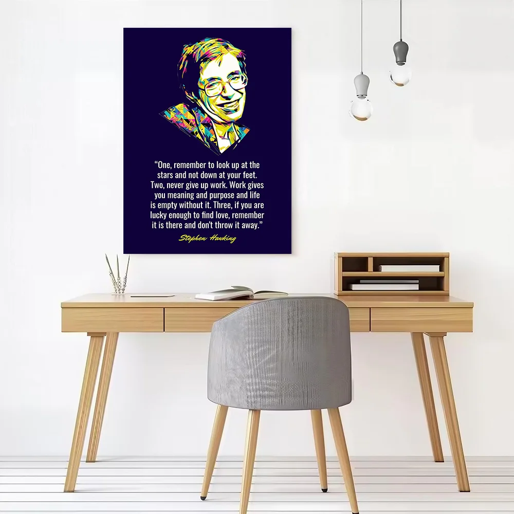 Stephen Hawking Quotes Poster Canvas Wall Art Custom Photo Print Modern Painting for Fans Living Room Decorations Vintage Decor