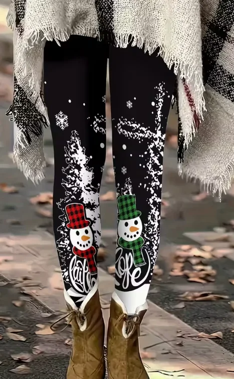 

Осень-зима, рождественские леггинсы, женские модные леггинсы, эластичные тонкие колготки, сексуальные штаны для йоги, модные крутые брюки для тренировок