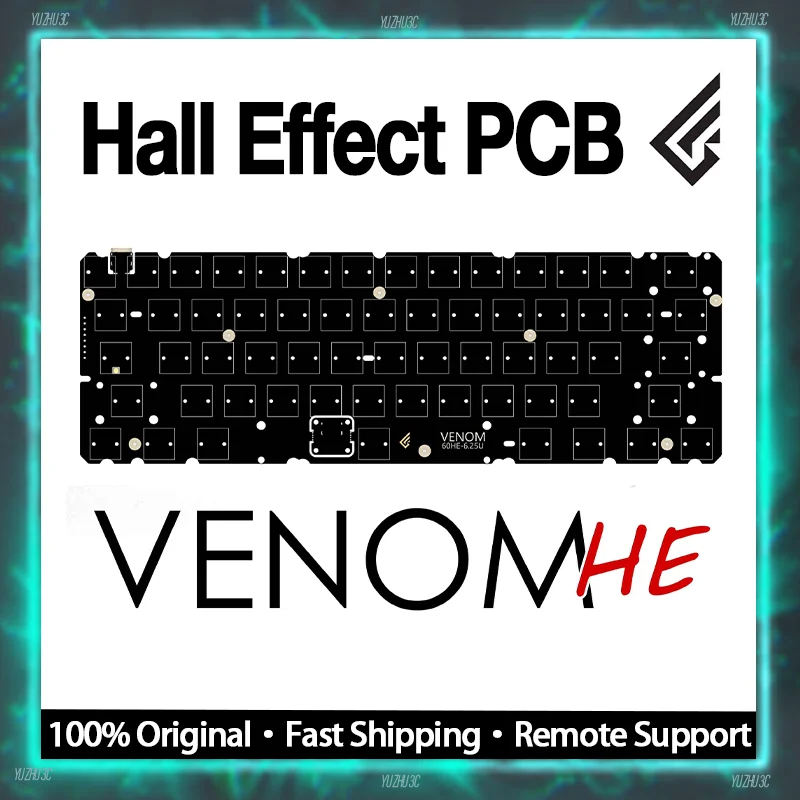 Geonworks Venom 60 HE Gaming Keyboard PCB Support GH60 tofu60 holy60 Shell 0.1mm Rapid Trigger 8000hz Polling Rate Web Driver