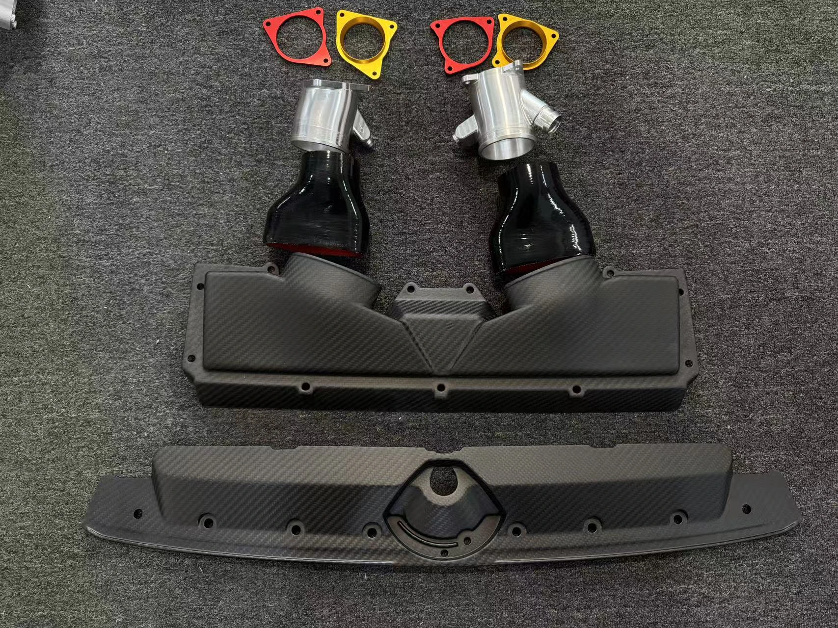 Turbo Inlet Pipe For Audi RS6 C8 RS7 C8 4.0T V8 & Carbon Fiber Air Intake Duct Cooling Upgrade view 6