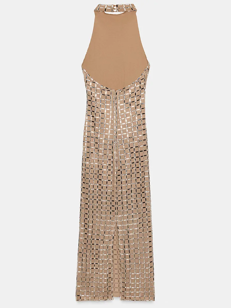 High-end inverno novo feminino dr za2025 brilho decoração me ne pendurado design svel par usar todos outros 00% tecido