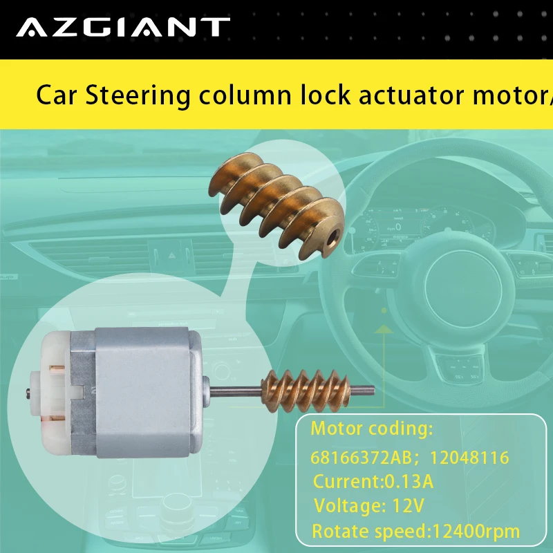 

410009011 Azgiant DC 12V Car Electronic Steering Column Steering Lock Motor Brand New Parts For 2018-2023 Jeep Wrangler JL MK4