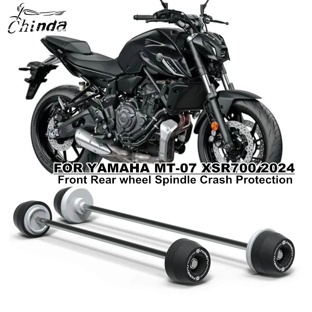 

Для YAMAHA MT-07 MT07 XSR700 2024 мотоциклетная Передняя и задняя оси вилка, слайдеры, защита колес