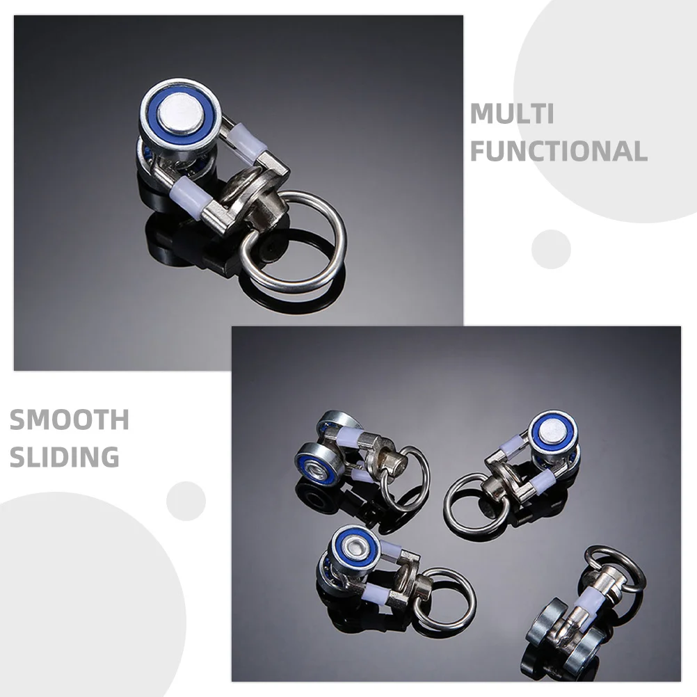 12 قطعة ستارة معدنية المسار بكرات السلس انزلاق بكرة العدائين سبائك الألومنيوم عملية صامتة أنواع الستار المختلفة #2