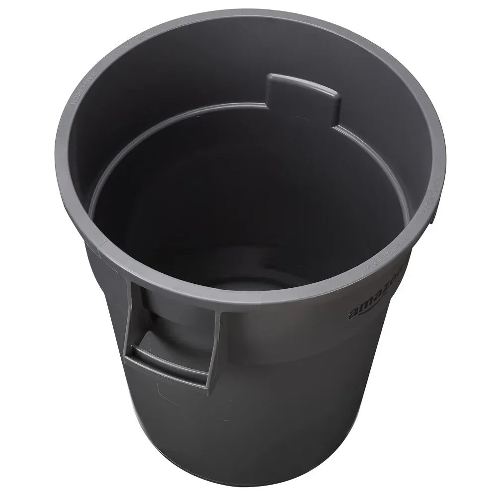 Grey Wastebasket 44 Gallon Heavy Duty Round Trash/Garbage Can Bin 4-pck Freight Free Household Cleaning Tools Accessories Home