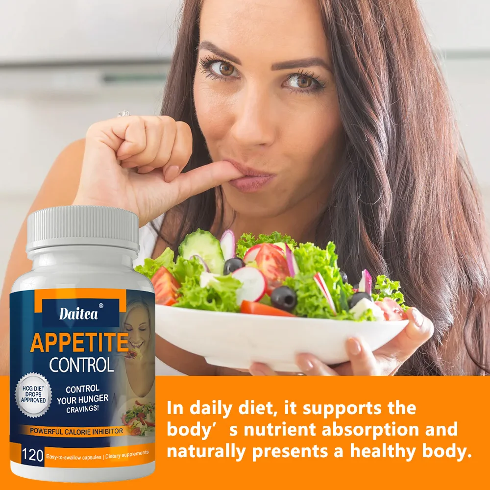 مكمل للتحكم في الشهية - فيتامين C العضوي، معزز التمثيل الغذائي، إدارة الوزن، حرق الدهون للرجال والنساء، 120 كبسولة