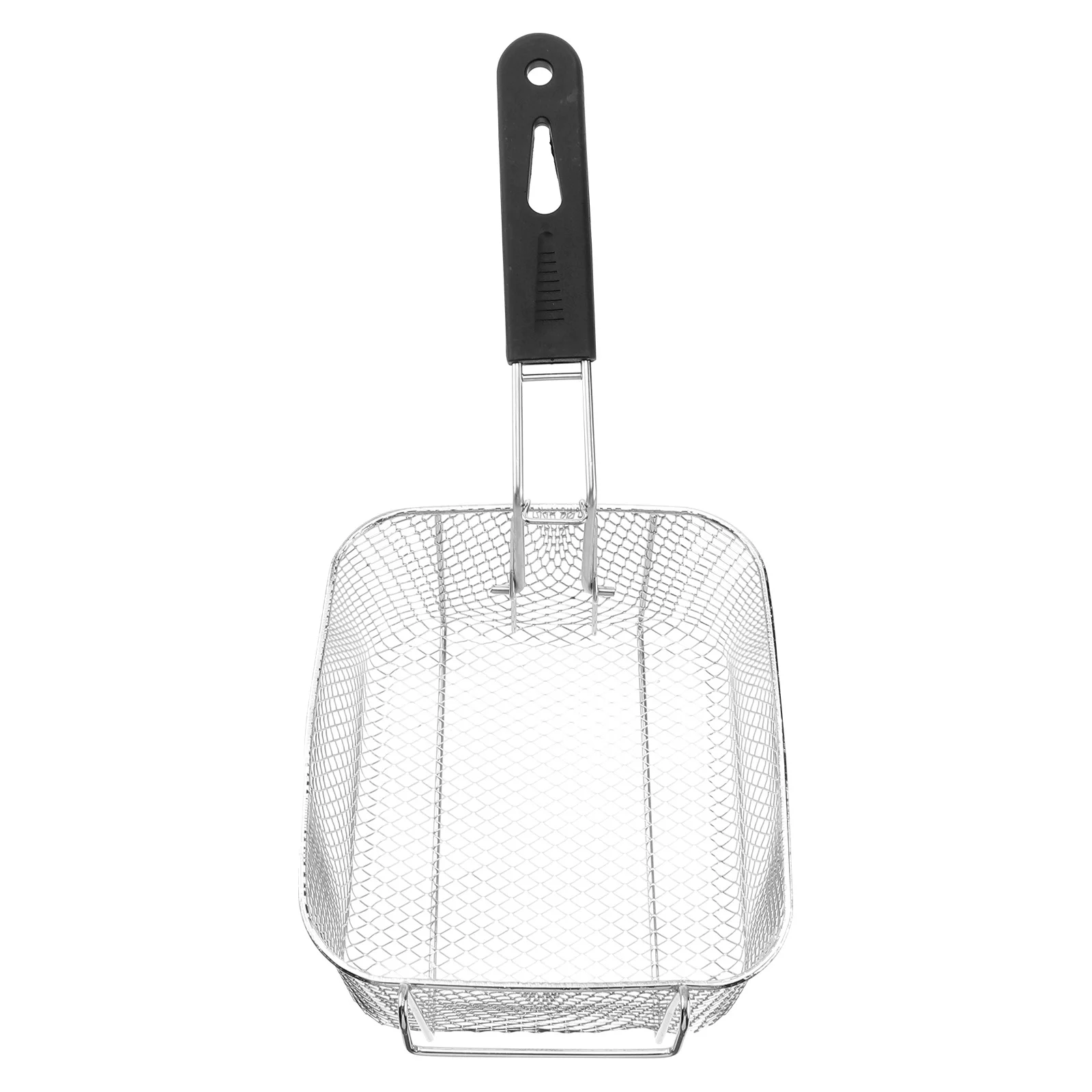

Stainless Steel Fry Basket Wire Mesh Strainer Removable Handle Large Capacity Frying Tool Ideal for French Fries Snacks