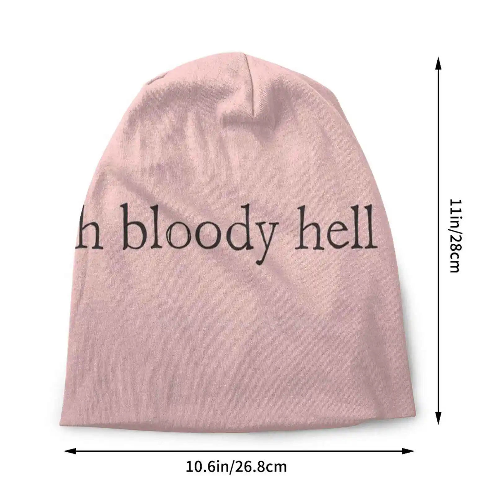 Oh Bloody Hell-Black On Pink-Indiscreet Zip Pouch For Tampons , Menstrual Pads , Feminine Products Knitted Hat Warm Beanie