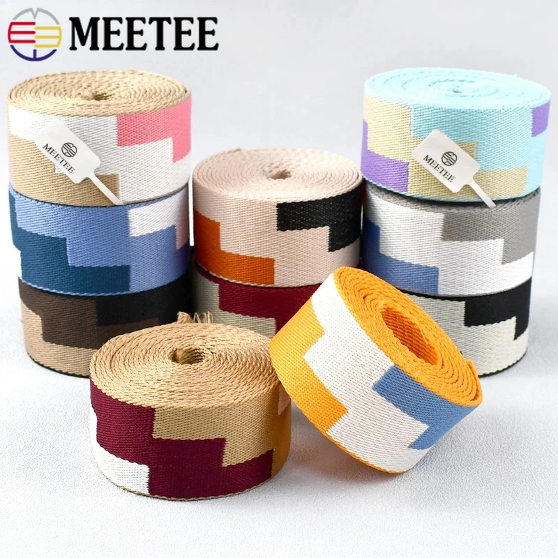 

5Meters 38mm Jacquard Webbing Strap Garment Belt Sling Braid Band Shoulder Bag Straps Decorative Ribbon DIY Sewing Accessories