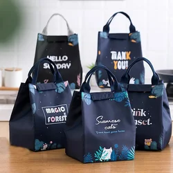 Nuova comoda borsa isolante borsa con coulisse Bento Box portatile addensata per la conservazione della freschezza borsa stabile per Picnic all'aperto