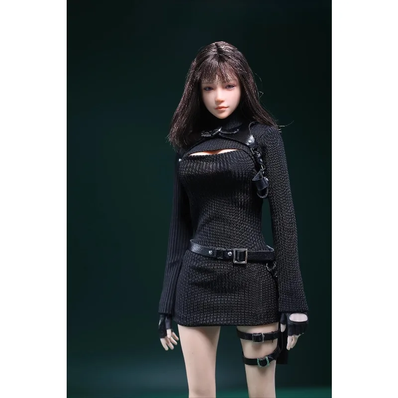

1/6 Scale Nigh Neck Long Sleeves Dress Combat Uniform with Gun Hook Clothes Set Model for 12in PH TBL Action Figure Toys