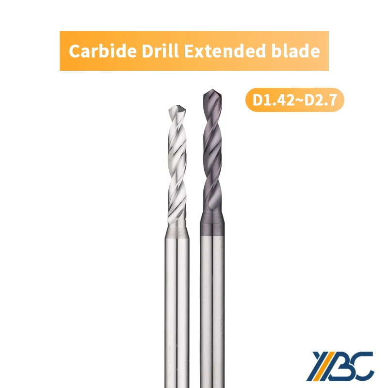 3-Handle Tungsten Steel Coated Drill Bit 1.43~2.7 Stainless Steel Special Carbide Twist Drill