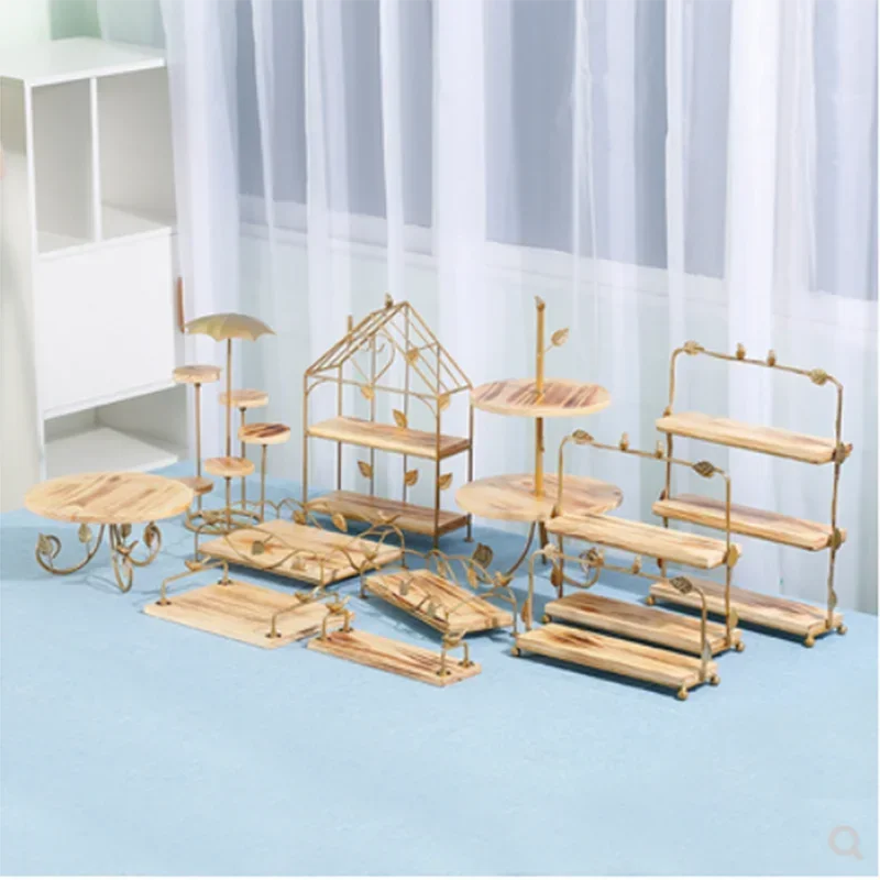 

Wood Grain Dessert Stand Tiered Cake Holder Rustic Wedding Display Decor Premium Pastry Tower Buffet Platter Farmhouse Serving