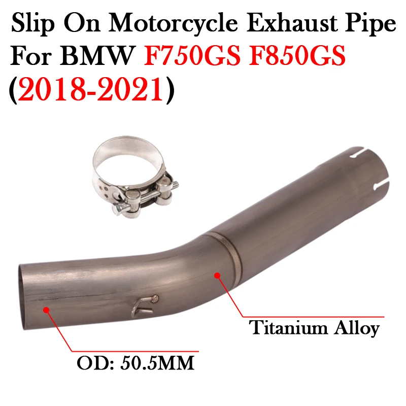 

Titanium Alloy For BMW F750GS F850GS F750 GS 2018 2019 2020 2021 Motorcycle Exhaust Middle Link Pipe Modify Muffler Escape Moto