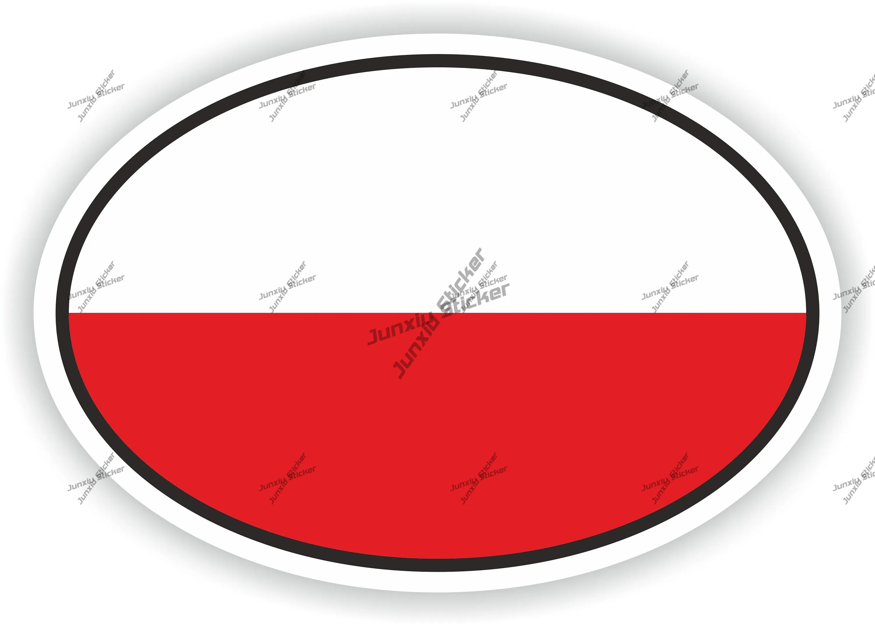 

Poland Polska Oval Flag Sticker Accesorios Para Auto Tuning Accessories Waterproof Decals For Bumper Bodywork Windshield Decor