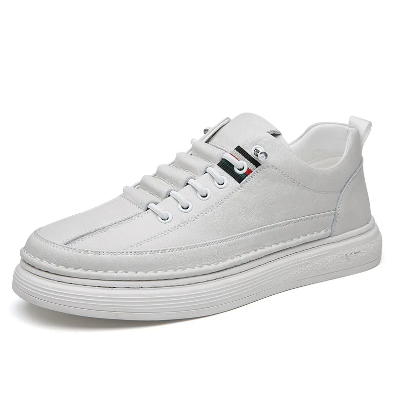 

New Designer Leather Sneakers for Men Spring Autumn Retro Soft Sole Board Shoes Male Korean Fashion Street Casual Shoes Man